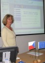 PhDr. Naděžda Tremlová během svého vystoupení přiblížila fungování Národního registru výzkumů o dětech a mládeži.
