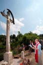 Michalovy Hory 5. července 2012 - slavnostní odhalení restaurovaného kříže (Liga lesní moudrosti)