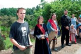 Michalovy Hory 5. července 2012 - slavnostní odhalení restaurovaného kříže (Liga lesní moudrosti)