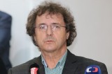 Na tiskové konferenci vystoupil i předseda Syndikátu novinářů Adam Černý (foto Jiří Majer)
