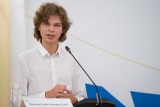 Ukrajinec Jarema-Luka Jelejko, vítěz XII. ročníku mezinárodní mládežnické debatní soutěže (foto Goethe-Institut)